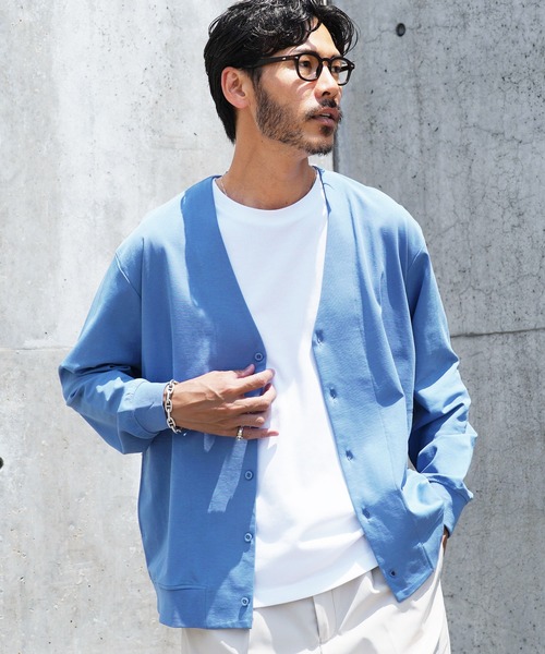JIGGYS SHOP カーディガン 接触冷感 ダブルフェイス素材