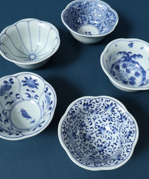 FUNALIVE（ファンアライブ） 食器 藍文様 花型小付揃波佐見焼