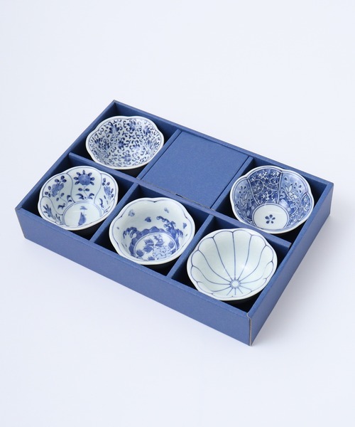FUNALIVE（ファンアライブ） 食器 藍文様 花型小付揃波佐見焼