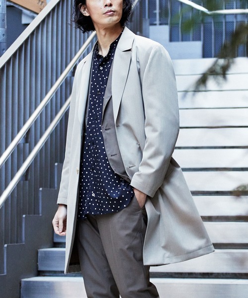 「EDIFICE」 チェスターコート SMALL ベージュ メンズ_画像2