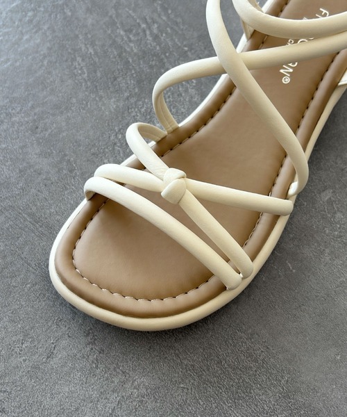【関税負担無】CHLOE クロスストラップサンダル See by Chloe ホワイトレザー クロスストラップサンダル - メルカリ