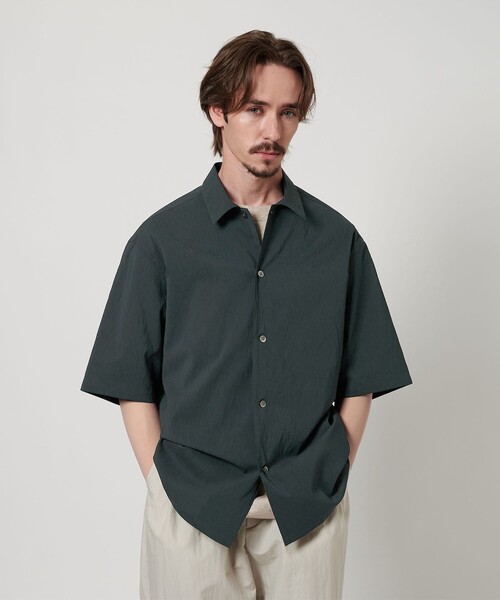 beauty＆youth キャンプカラーシャツ【接触冷感】　Ｍサイズ BEAUTY＆YOUTH UNITED ARROWS シャツ ヨウリュウ キャンプカラー