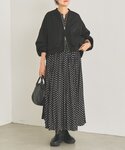 ワンピース ドットギャザーワンピースの詳細画像4
