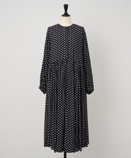 BEARDSLEY ドットギャザーワンピース 0 BEZ1022209A0001 BEARDSLEY｜ドットミディワンピース | Rakuten Fashion(楽天