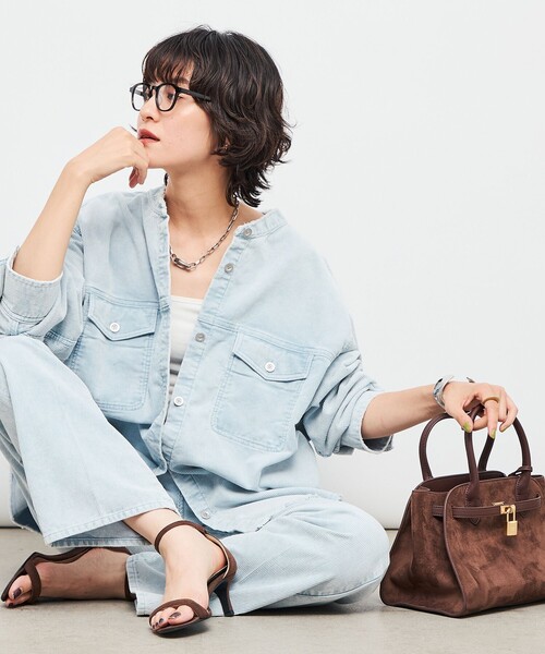 ブラウス シャツ 「RM denim」硫化染コーデュロイシャツジャケット レディース Rie Miller ブラウス シャツ 「RM denim」硫化染コーデュロイ