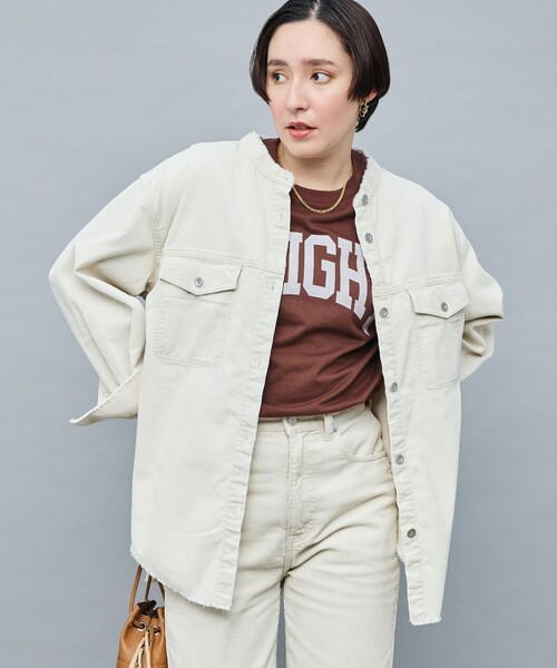 ブラウス シャツ 「RM denim」硫化染コーデュロイシャツジャケット レディース