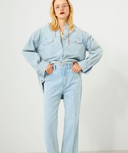 ブラウス シャツ 「RM denim」硫化染コーデュロイシャツジャケット レディース Rie Miller ブラウス シャツ 「RM denim」硫化染コーデュロイ