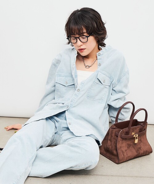 Rie Miller（リエミラー） ブラウス シャツ 「RM denim」硫化染