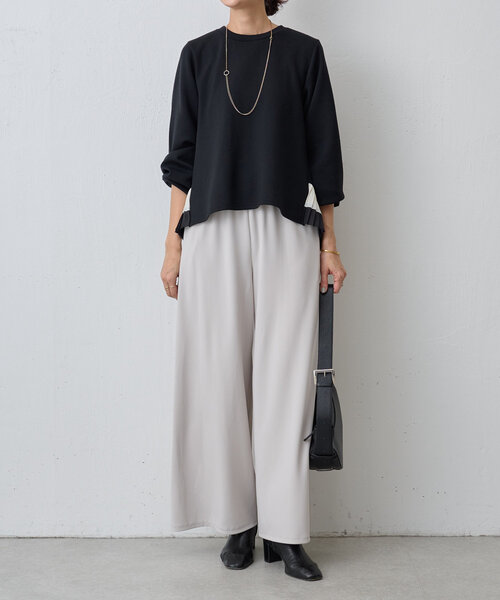 BEARDSLEY(BEARDSLEY GALLARDAGALANTE)◆長袖カットソー/FREE/コットン/ブラック/ボーダー/BEZ1041306A0004 BEARDSLEY 「BEARDSLEY」 長袖カットソー FREE ブラック