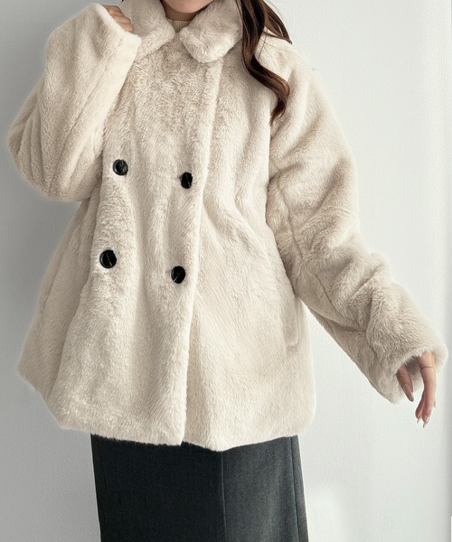 mipiarl ステンカラーコート コート ステンカラーファーミドルコート