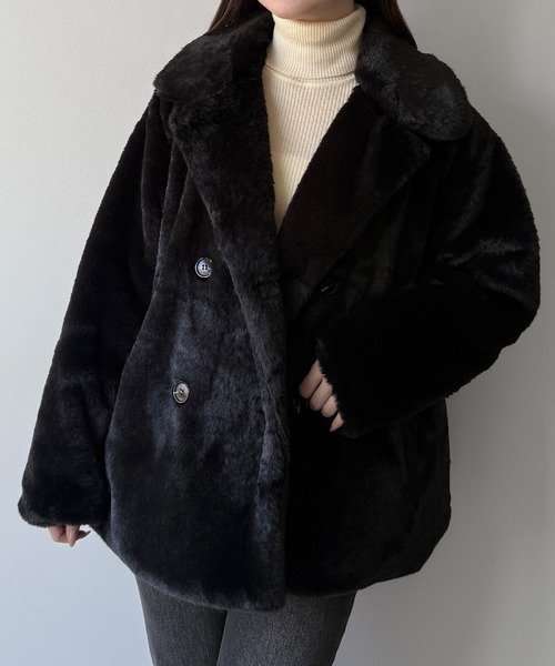 mipiarl ステンカラーコート コート ステンカラーファーミドルコート