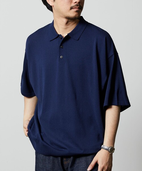 ♦️最終価格♦️美品◇ブリーフィング◇ポロシャツ◇メンズ◇L◇ボーダー◇ネイビー THE NORTH FACE S/S BIZ POLO アビエイターネイビー 22SS-I（ザ