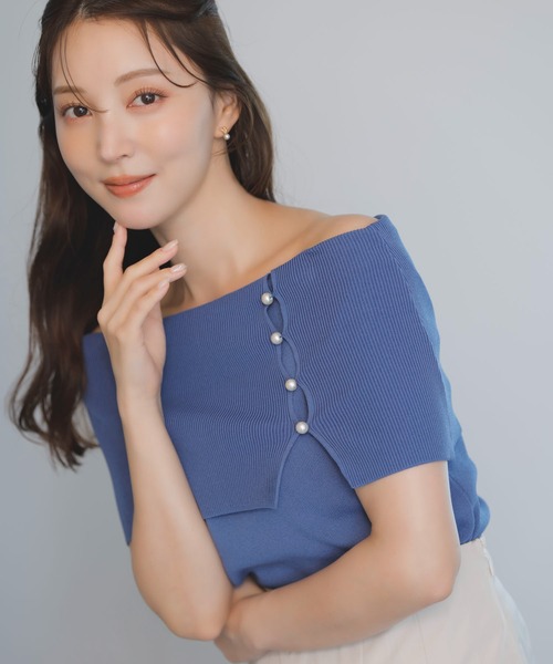 オフショル2WAY ニット Loungedress ニット セーター オフショル2WAYニット レディース