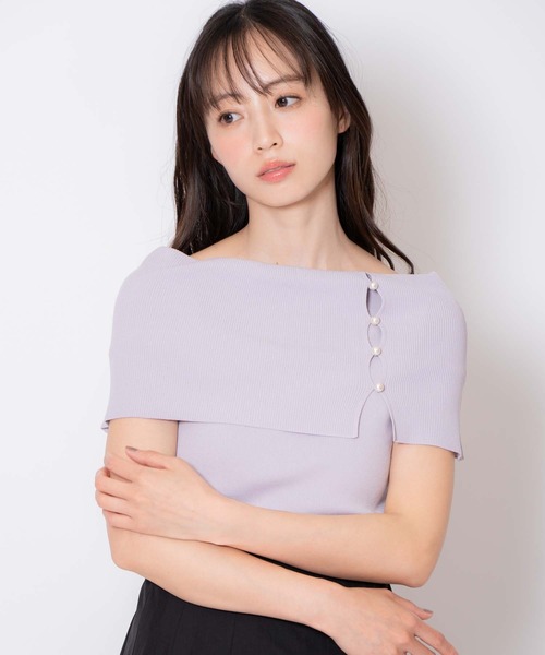 オフショル2WAY ニット Loungedress ニット セーター オフショル2WAYニット レディース
