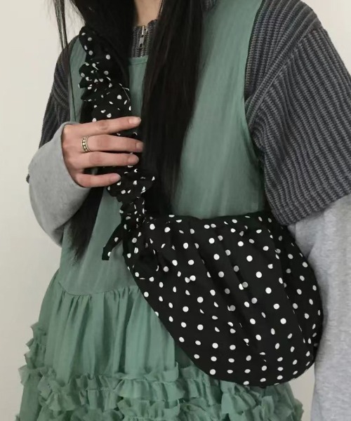 ReRe ショルダーバッグ バッグ ドット柄ショルダーバッグ レディース