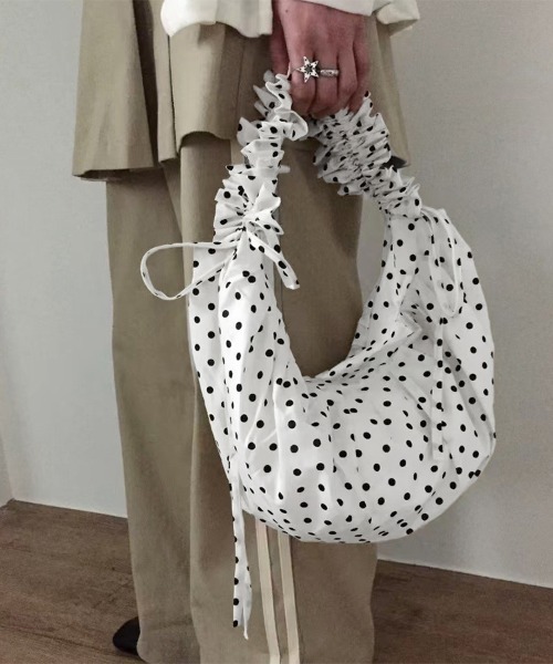 ReRe ショルダーバッグ バッグ ドット柄ショルダーバッグ レディース