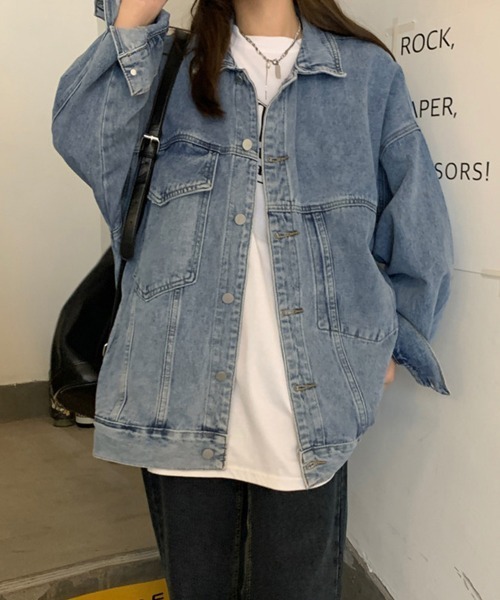 「Miniministore」 デニムジャケット L サックスブルー レディース