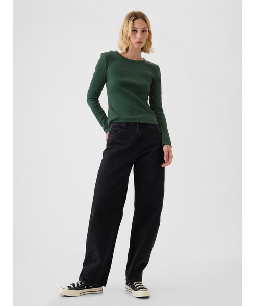 「GAP」 長袖カットソー XX-SMALL ブラック レディース