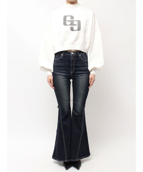 いーさん/ GYDA GYDA ジェイダ ニット Wファスナー リブ ニット トップス レディース