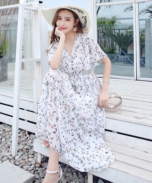 「DAY CLOSET」 半袖ワンピース S ホワイト系その他 レディース_画像2