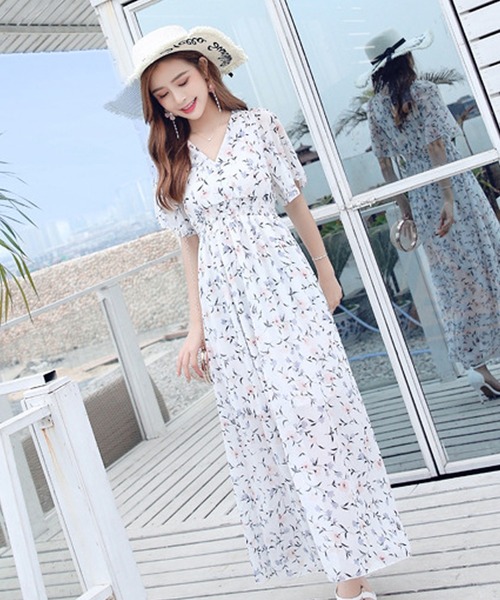 「DAY CLOSET」 半袖ワンピース S ホワイト系その他 レディース_画像4