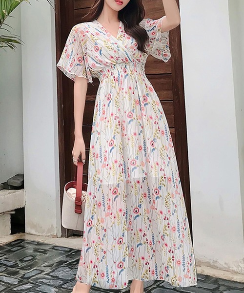 「DAY CLOSET」 半袖ワンピース S ホワイト系その他 レディース_画像8
