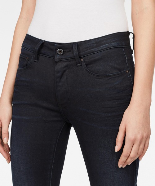 「G-STAR」 スキニーデニムパンツ 23inch ダークインディゴブルー レディース_画像7
