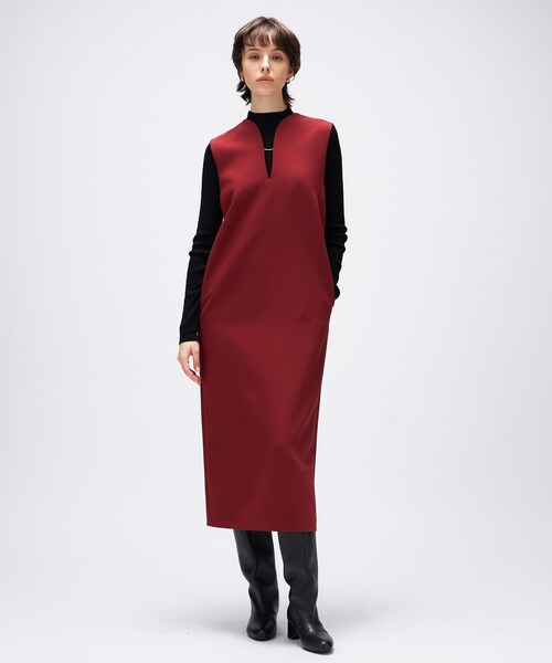 cloenc（クロエンス） ワンピース 「マシンウォッシュ」キーネック