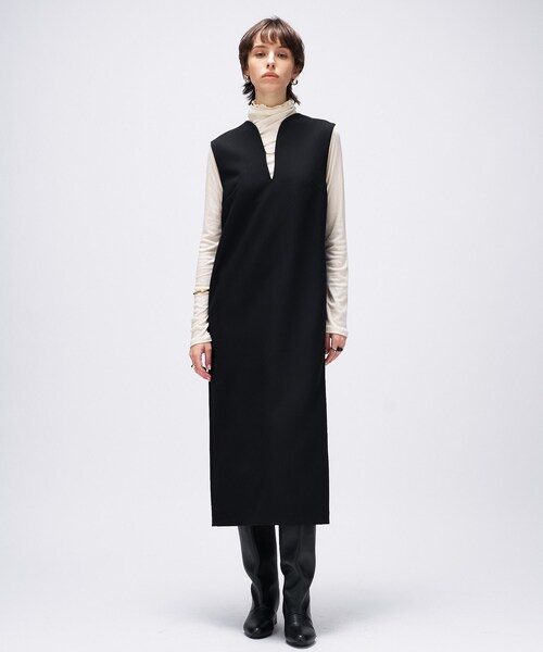 cloenc（クロエンス） ワンピース 「マシンウォッシュ」キーネック