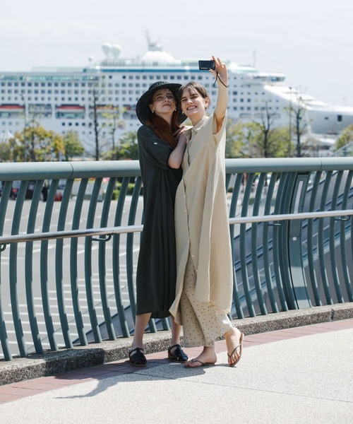 「URBAN RESEARCH DOORS」 シャツワンピース MEDIUM ナチュラル レディース_画像3