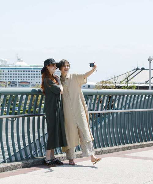 「URBAN RESEARCH DOORS」 シャツワンピース MEDIUM ナチュラル レディース_画像4