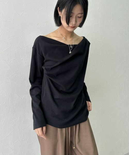 ニッセン（nissen） tシャツ カシュクールカットソートップス「大きい 