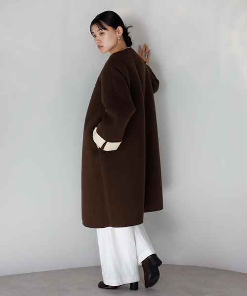 ENC ノーカラーコート コート レディース : ZOZOTOWN Yahoo!店 - 通販