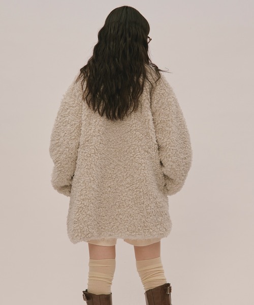 loin nuit ニュアンスボタンプードルコート nuance button poodle coat / ニュアンスボタンプードルコート