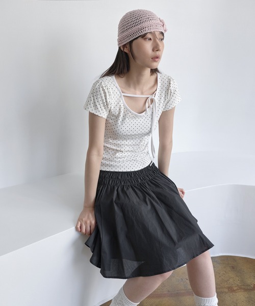 「UNE MANSION」 半袖カットソー MEDIUM グレー レディース_画像2