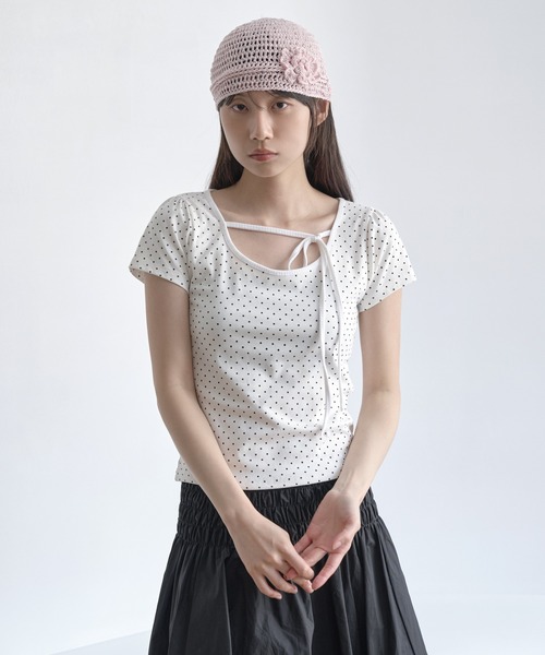 「UNE MANSION」 半袖カットソー MEDIUM グレー レディース_画像4