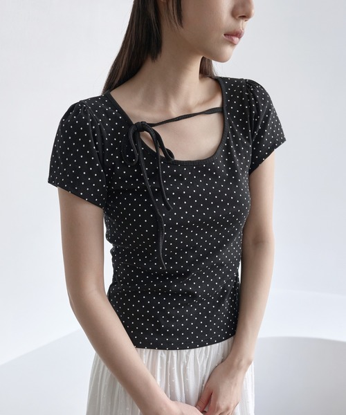 「UNE MANSION」 半袖カットソー MEDIUM グレー レディース_画像6