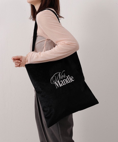 トートバッグ ベロア ロゴ 刺繍 レディース : ZOZOTOWN Yahoo!店