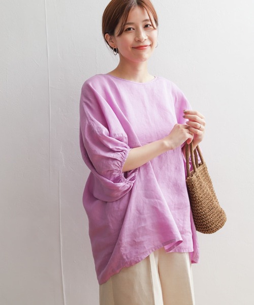 「URBAN RESEARCH DOORS」 半袖ブラウス MEDIUM ミント レディース_画像3