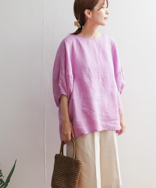 「URBAN RESEARCH DOORS」 半袖ブラウス MEDIUM ミント レディース_画像4