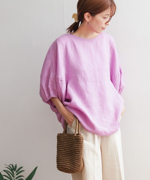 「URBAN RESEARCH DOORS」 半袖ブラウス MEDIUM ミント レディース_画像5