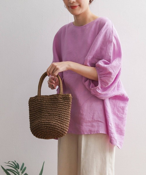 「URBAN RESEARCH DOORS」 半袖ブラウス MEDIUM ミント レディース_画像7