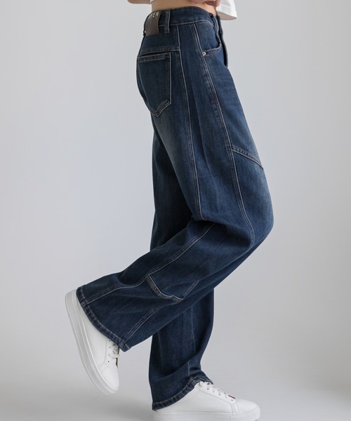 ジーンズ デニム デニムパンツ 「Max J」ラインフレーム デニム レディース_9