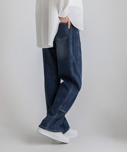 ジーンズ デニム デニムパンツ 「Max J」ラインフレーム デニム レディース_14