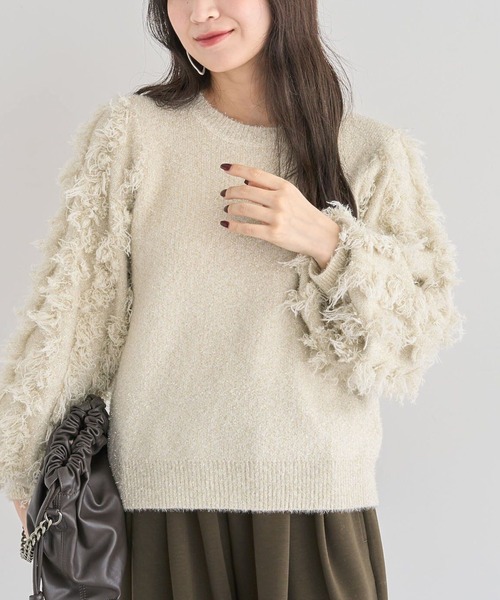Green Parks（グリーンパークス） ニット セーター ・furry rate ラメ