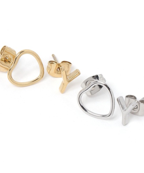 niko and…（ニコアンド） ピアス ステンレス / イニシャル2SETピアス