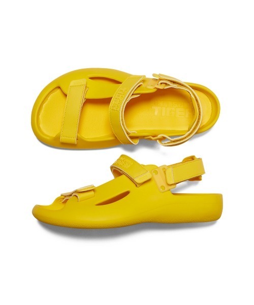 「ONITSUKA TIGER YELLOW COLLECTION」 フラットサンダル 25 グリーン レディース_画像3