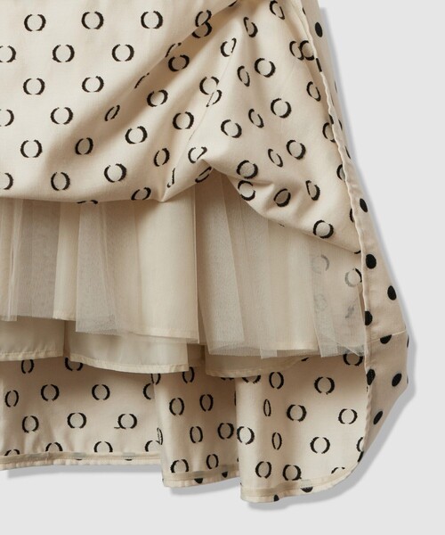 allureville（アルアバイル） ワンピース ドット柄ドッキングニット