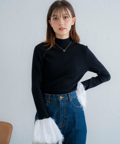 「NOELA」 タートルネックニット フリー ブラック レディース_画像3