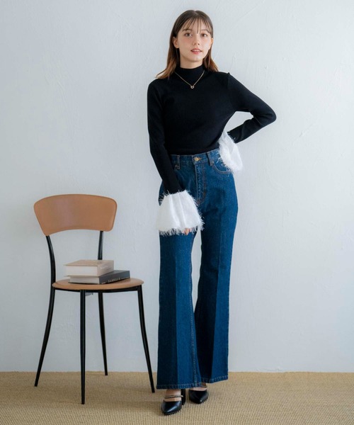 「NOELA」 タートルネックニット フリー ブラック レディース_画像6